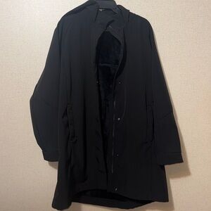 Mondetta Women Black Hooded jacket looks like a coat it says xxl but I’m large